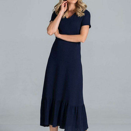 Elegant A-Line Midi Dress - Très Elite