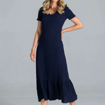 Elegant A-Line Midi Dress - Très Elite