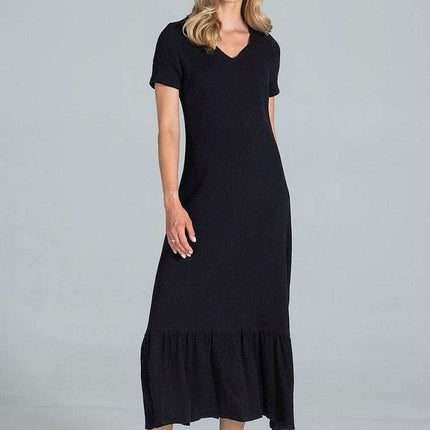 Elegant A-Line Midi Dress - Très Elite