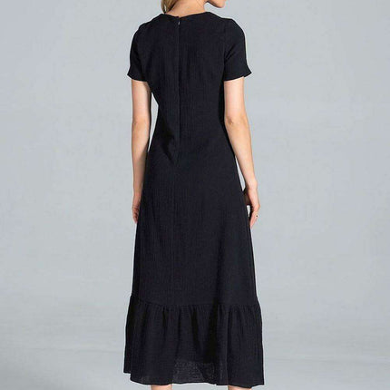 Elegant A-Line Midi Dress - Très Elite