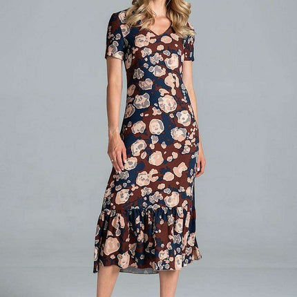 Elegant A-Line Midi Dress - Très Elite