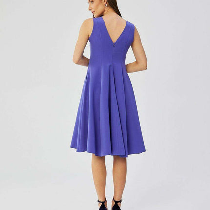 Elegant A-Line Sleeveless Day Dress with Polish Flair - Très Elite