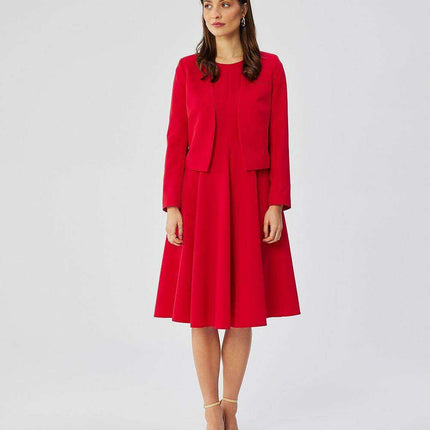 Elegant A-Line Sleeveless Day Dress with Polish Flair - Très Elite