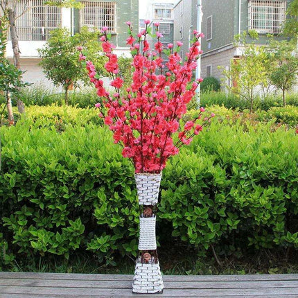 Elegant Artificial Peach Blossom Silk Flower Branches for Weddings and Home Decor - Très Elite