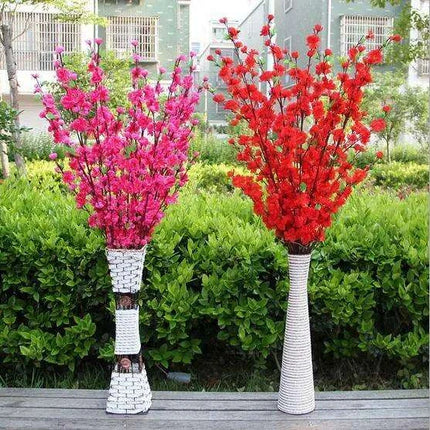 Elegant Artificial Peach Blossom Silk Flower Branches for Weddings and Home Decor - Très Elite