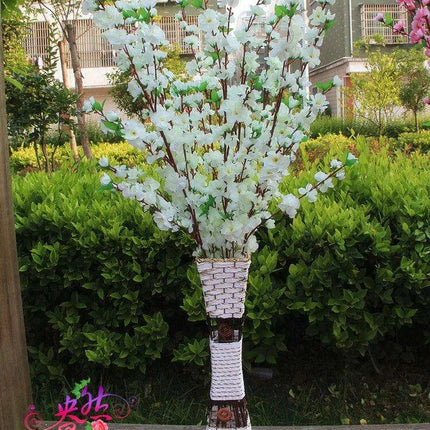 Elegant Artificial Peach Blossom Silk Flower Branches for Weddings and Home Decor - Très Elite