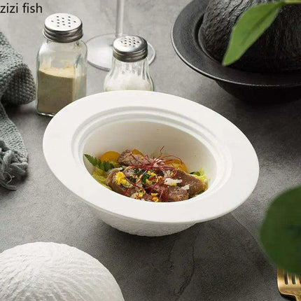 Elegant Artisan Ceramic Bowl Set with Lid and Rock Texture for Gourmet Dining - Très Elite