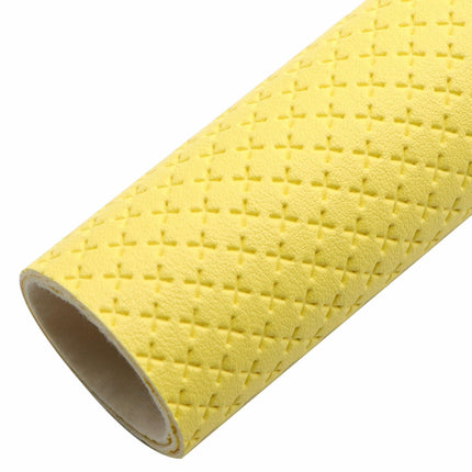 Elegant Artisan Cross-Pattern Faux Leather Sheet for Creative Projects..