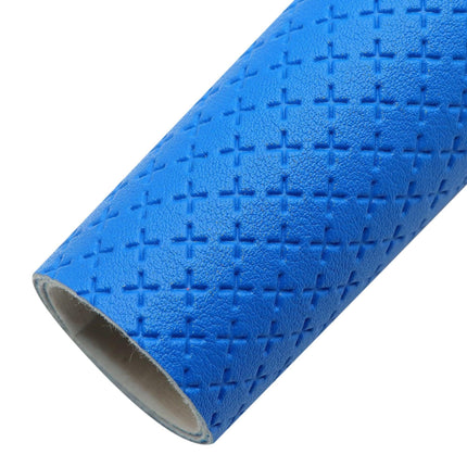 Elegant Artisan Cross-Pattern Faux Leather Sheet for Creative Projects..