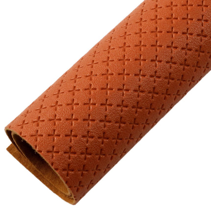 Elegant Artisan Cross-Pattern Faux Leather Sheet for Creative Projects..