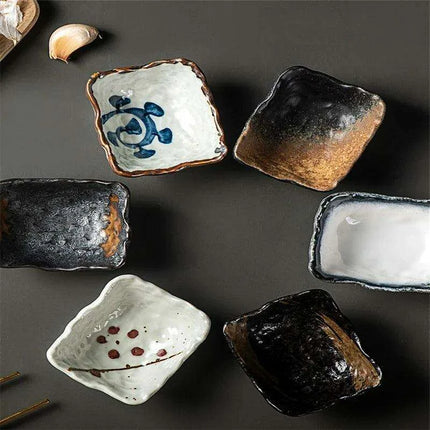 Elegant Artisan Japanese Ceramic Appetizer Plates: Elevate Your Dining Aesthetic with Unique Tableware..