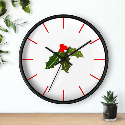Elegant Artisanal Wooden Wall Clock with Lively Print Design