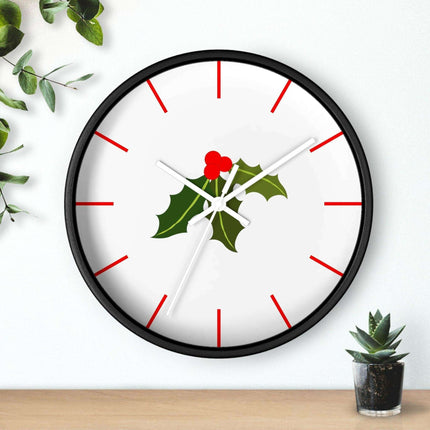 Elegant Artisanal Wooden Wall Clock with Lively Print Design