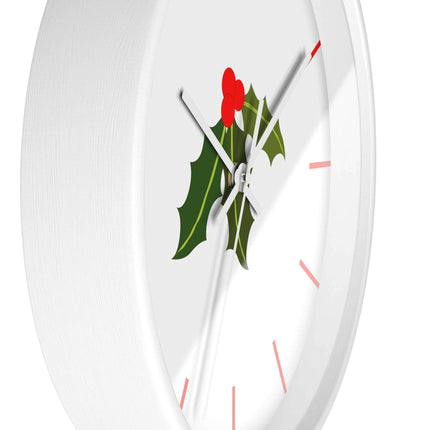 Elegant Artisanal Wooden Wall Clock with Lively Print Design