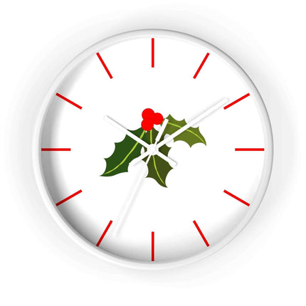 Elegant Artisanal Wooden Wall Clock with Lively Print Design