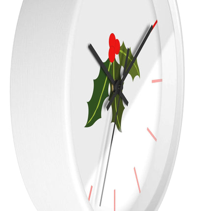 Elegant Artisanal Wooden Wall Clock with Lively Print Design