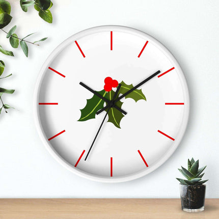 Elegant Artisanal Wooden Wall Clock with Lively Print Design