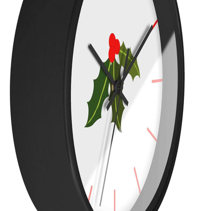 Elegant Artisanal Wooden Wall Clock with Lively Print Design