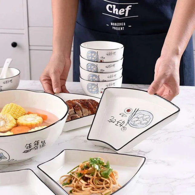 Elegant Asian Ceramic Dining Collection - Chic Tableware for Home and Special Events