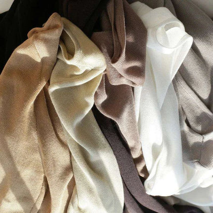 Elegant Asymmetric Long Sleeve Sky Silk Top for Women - Perfect for Spring and Summer - Très Elite