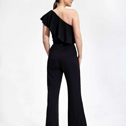 Elegant Asymmetric Ruffle Crop Top for a Fashion-Forward Look - Très Elite