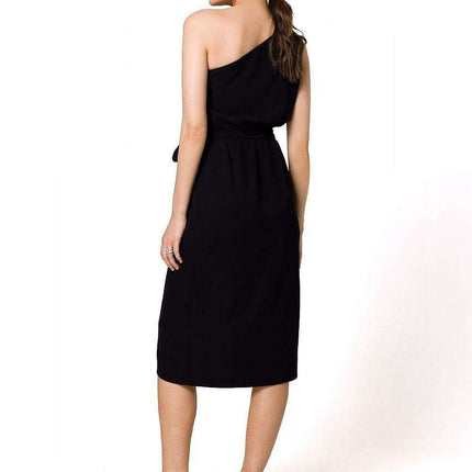 Elegant Asymmetrical Cocktail Dress with Side Slit - Très Elite