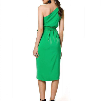Elegant Asymmetrical Cocktail Dress with Side Slit - Très Elite