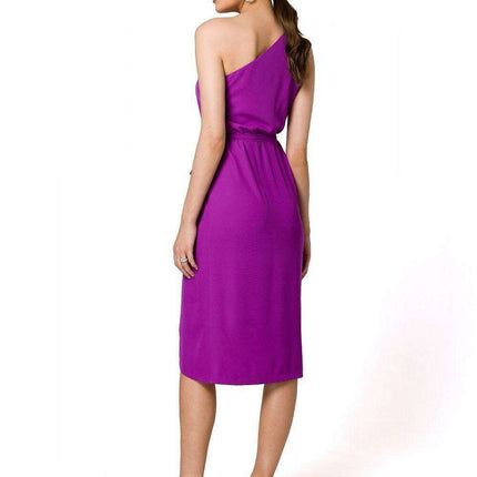 Elegant Asymmetrical Cocktail Dress with Side Slit - Très Elite