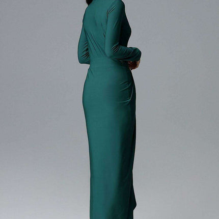 Elegant Asymmetrical Heart Neckline Gown - Très Elite