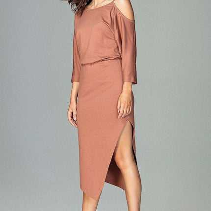 Elegant Asymmetrical Kimono Sleeve Cocktail Dress - Très Elite