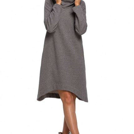 Elegant Asymmetrical Knit A-Line Dress - Très Elite