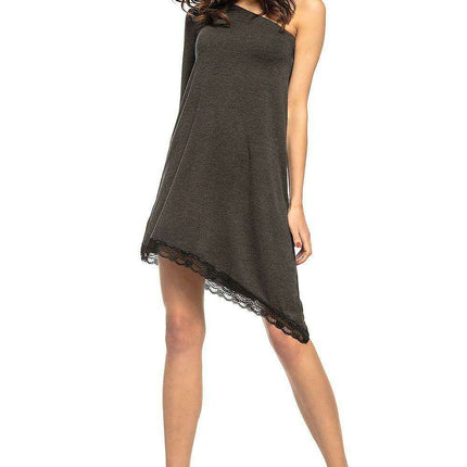 Elegant Asymmetrical Lace Detail Dress - Très Elite