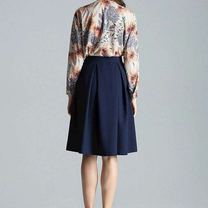 Elegant Asymmetrical Pleated Midi Skirt with Convenient Side Zipper - Très Elite