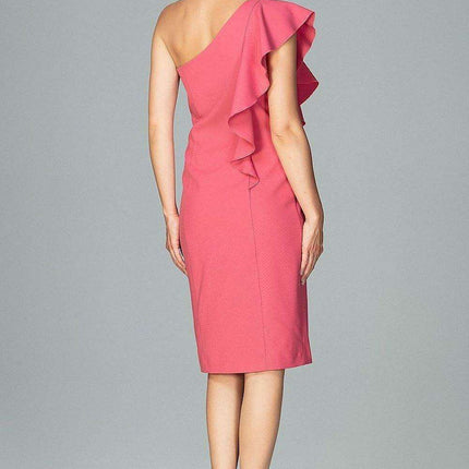 Elegant Asymmetrical Ruffle Evening Gown - Très Elite