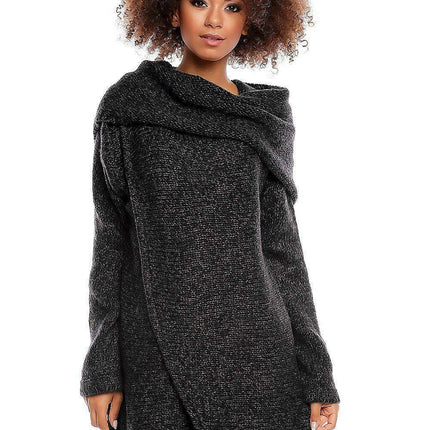 Elegant Asymmetrical Turtleneck Knit Sweater - Winter Fashion Must-Have - Très Elite
