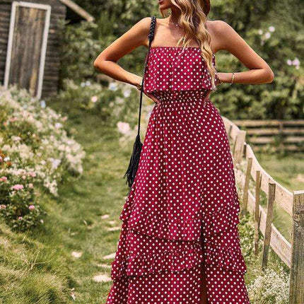 Elegant Asymmetrical Wave Point Viscose Cocktail Dress - Très Elite