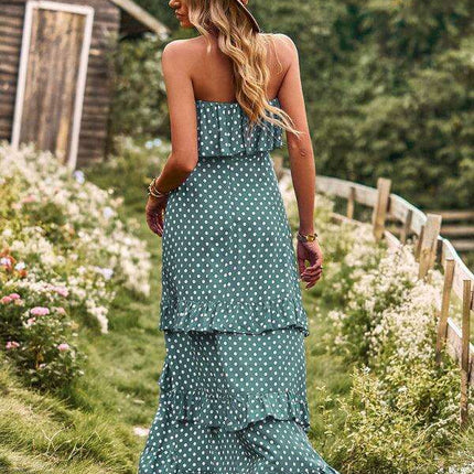 Elegant Asymmetrical Wave Point Viscose Cocktail Dress - Très Elite