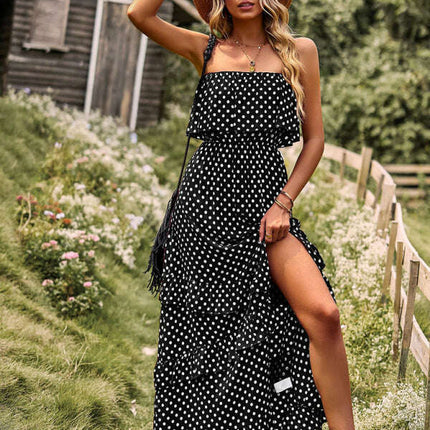 Elegant Asymmetrical Wave Point Viscose Cocktail Dress - Très Elite