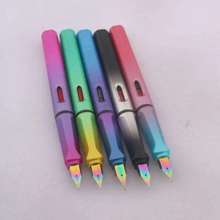 Elegant Aurora Blue-Purple Gradient Fountain Pen Set - Premium Writing Tool for Students and Professionals - Stylish EF Nib Design - Très Elite
