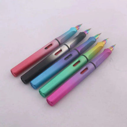 Elegant Aurora Blue-Purple Gradient Fountain Pen Set - Premium Writing Tool for Students and Professionals - Stylish EF Nib Design - Très Elite