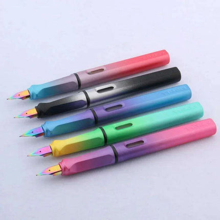 Elegant Aurora Blue-Purple Gradient Fountain Pen Set - Premium Writing Tool for Students and Professionals - Stylish EF Nib Design - Très Elite