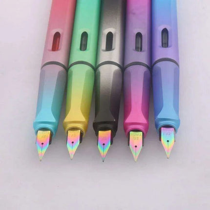 Elegant Aurora Blue-Purple Gradient Fountain Pen Set - Premium Writing Tool for Students and Professionals - Stylish EF Nib Design - Très Elite