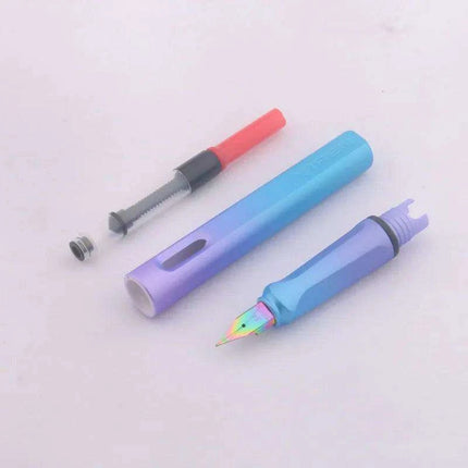 Elegant Aurora Blue-Purple Gradient Fountain Pen Set - Premium Writing Tool for Students and Professionals - Stylish EF Nib Design - Très Elite