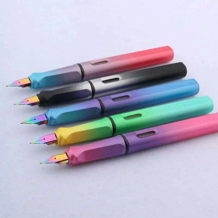 Elegant Aurora Blue-Purple Gradient Fountain Pen Set - Premium Writing Tool for Students and Professionals - Stylish EF Nib Design - Très Elite