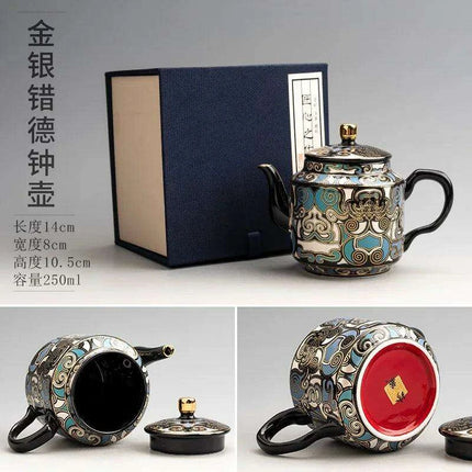 Elegant Authentic Dual-Tone Portable Tea Set for Traditional Kung Fu Brewing - Très Elite