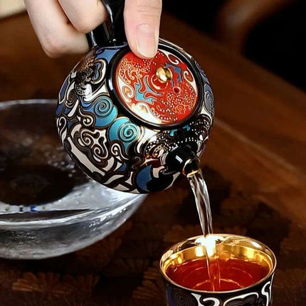 Elegant Authentic Dual-Tone Portable Tea Set for Traditional Kung Fu Brewing - Très Elite