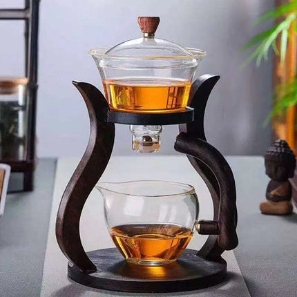Elegant Automatic Infuser Glass Tea Pot with Magnetic Water Control - Très Elite