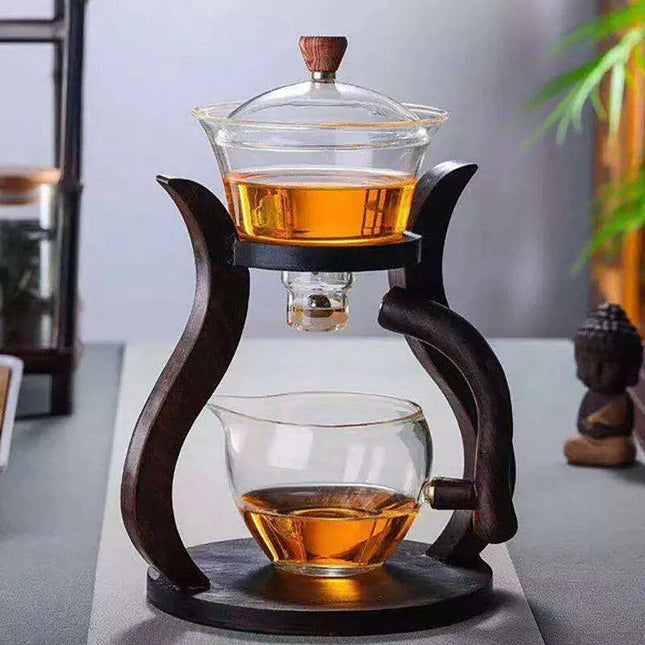 Elegant Automatic Infuser Glass Tea Pot with Magnetic Water Control - Très Elite
