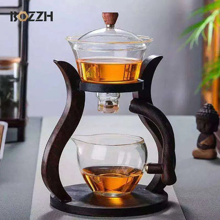 Elegant Automatic Infuser Glass Tea Pot with Magnetic Water Control - Très Elite