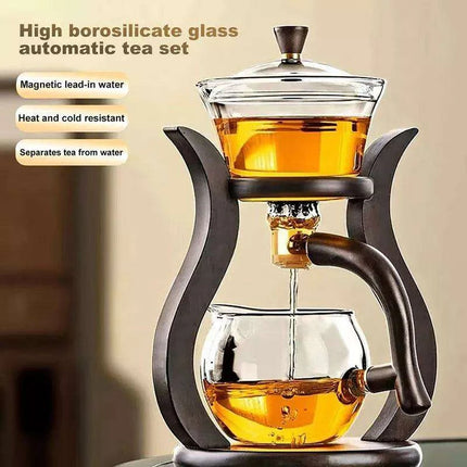 Elegant Automatic Infuser Glass Tea Pot with Magnetic Water Control - Très Elite